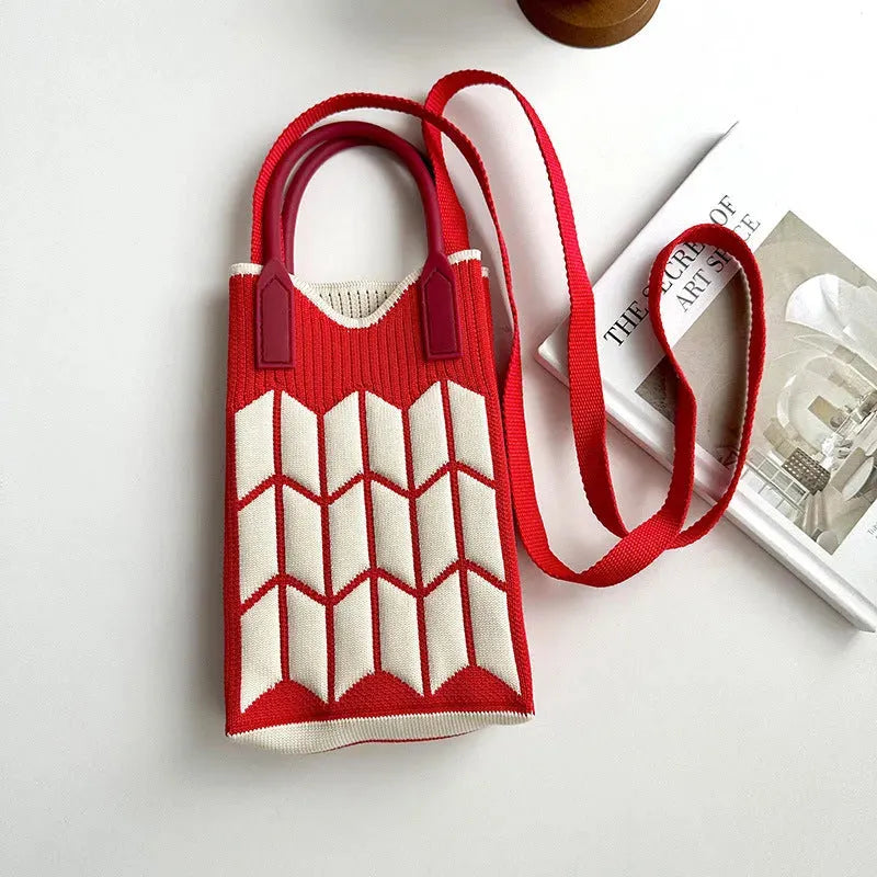 Love Mini Knit Shoulder Crossbody Bag - Bellarte Enchanté Love Mini Knit Shoulder Crossbody Bag